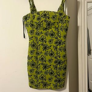 Knit dress green/black